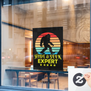 Versteckspiel Experte Bigfoot Lustig Fensteraufkleber