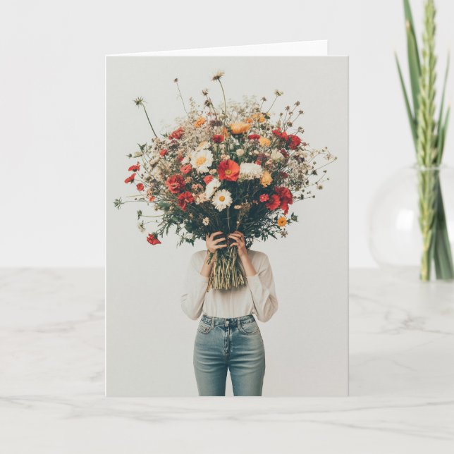 Versteckt hinter den Blüten Einladung (Vorderseite)