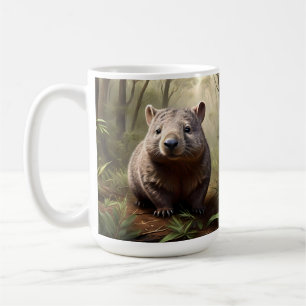 "Versteckt in Bush: Eine Aussie Wombat im Wilden" Kaffeetasse