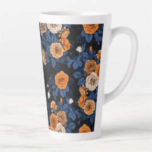 Versteckt in den Rose, orange und blau Milchtasse