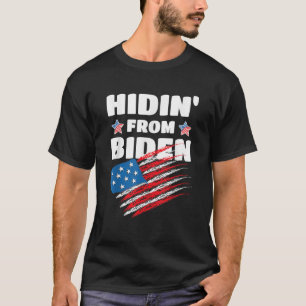 Versteckt von Biden Shirt USA Flag Trump 2020 Anti
