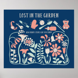 Versteckte Bildsuche und Kinderzimmer-Dekoration f Poster