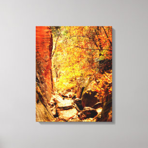 Versteckte Canyon Herbstfarben wackelt Leinwanddruck