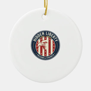Versteckte Freiheit Patriotisch Patriotische Optis Keramik Ornament