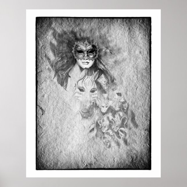 Versteckte Gesichter und jenseits der Maske /Vened Poster (Vorne)
