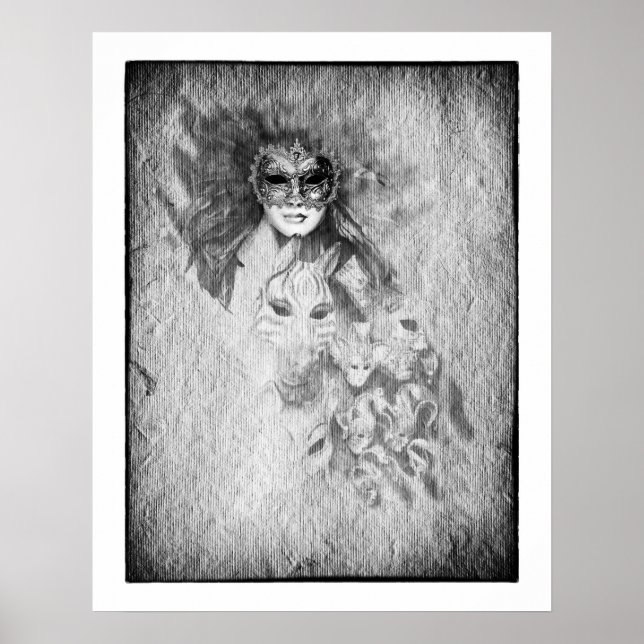 Versteckte Gesichter und jenseits der Maske /Vened Poster (Vorne)