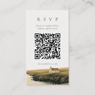 Versteckte Hochzeit in Irland Heiratsantrag QR-Cod Begleitkarte