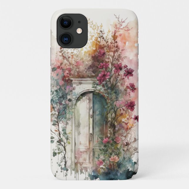 Versteckte Holztüren geheimer Garten träumen Aquar Case-Mate iPhone Hülle (Rückseite)