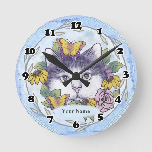 Versteckte Katze Uhr (Vorderseite)