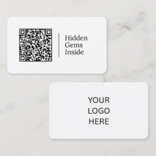 Versteckte Kleinode drinnen Anpassbarer QR-Code Visitenkarte