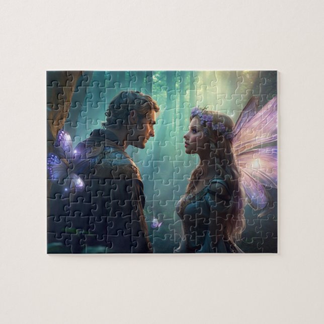 Versteckte Liebhaber des Waldgebiets Puzzle (Horizontal)