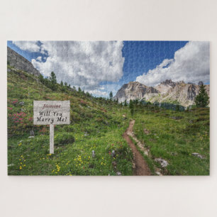Versteckte Message Mountains Blume heiraten Me Puz Puzzle