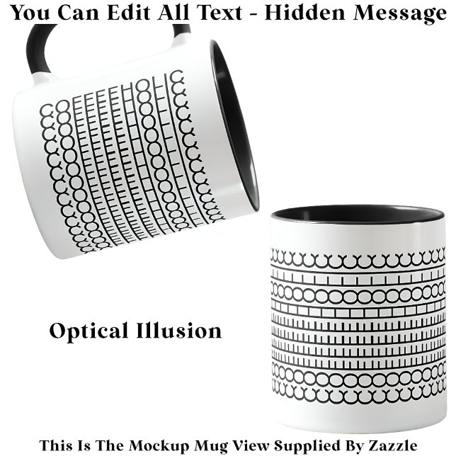 Versteckte Nachricht Coffeeholic 115B Funny Novelt Tasse (Von Creator hochgeladen)