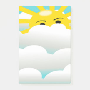 VERSTECKTE SONNE POST-IT KLEBEZETTEL