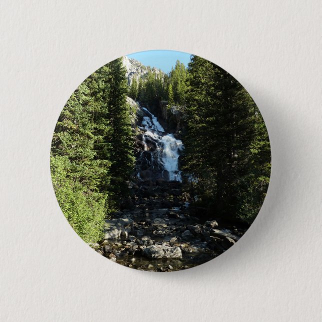 Versteckte Wasserfälle im Grand Teton Nationalpark Button (Vorderseite)