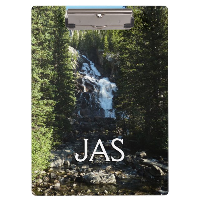 Versteckte Wasserfälle im Grand Teton Nationalpark Klemmbrett (Vorderseite)