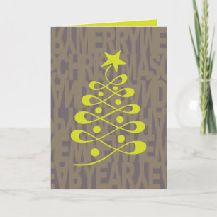 Versteckte Weihnachtskarte Brown Feiertagskarte