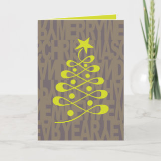 Versteckte Weihnachtskarte Brown Feiertagskarte