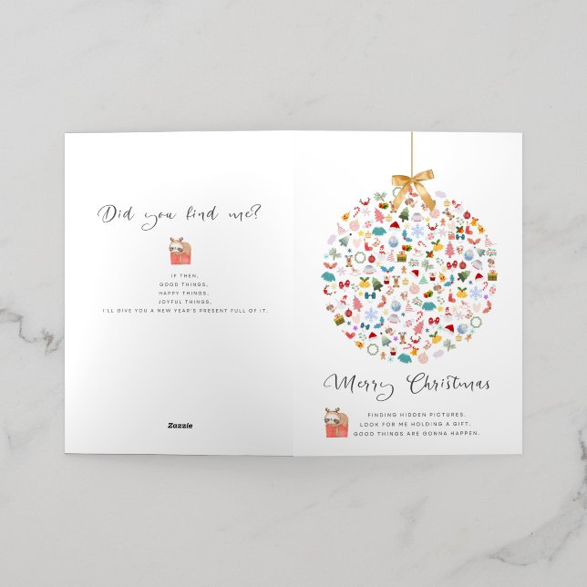 Versteckte Weihnachtskarten (Äußere Ablage)