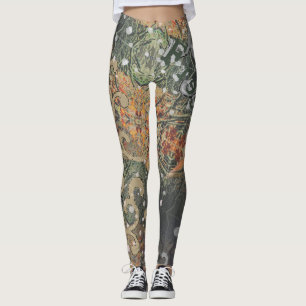 Versteckte zarte Camouflage und Ihr Text Leggings