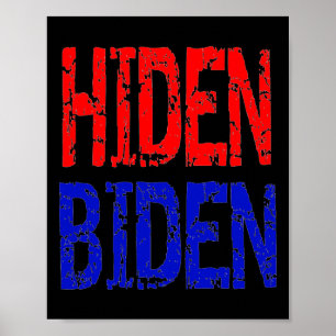 Versteckter Biden Sleepy Joe Lustig Pro-Trump Anti Poster