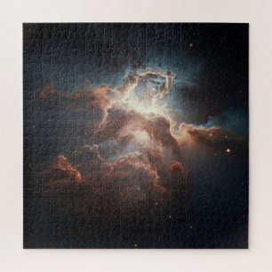 Versteckter Geist unter galaktischer Atmosphäre im Puzzle