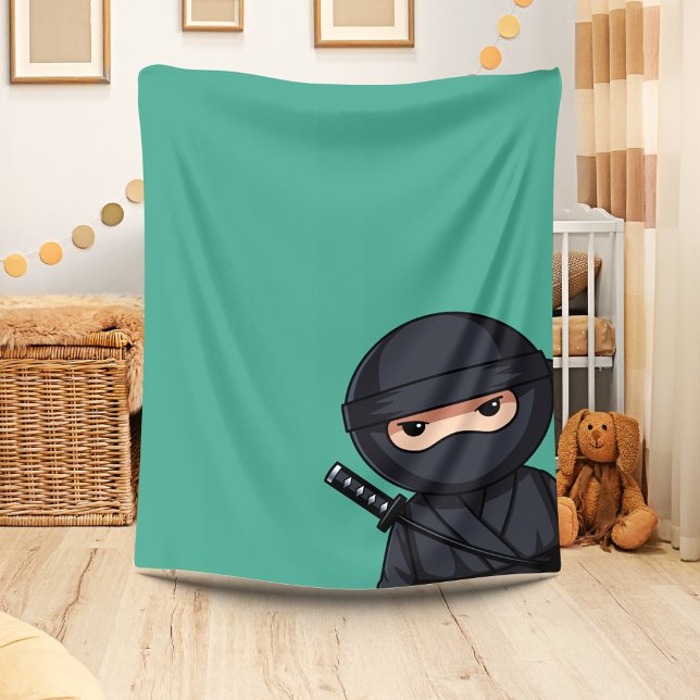 versteckter Ninja auf Grün Fleecedecke (Von Creator hochgeladen)