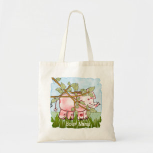 Versteckter Rosa Elefant Tragetasche