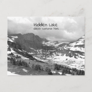 Versteckter See Schwarzes und Weiß Foto Postkarte