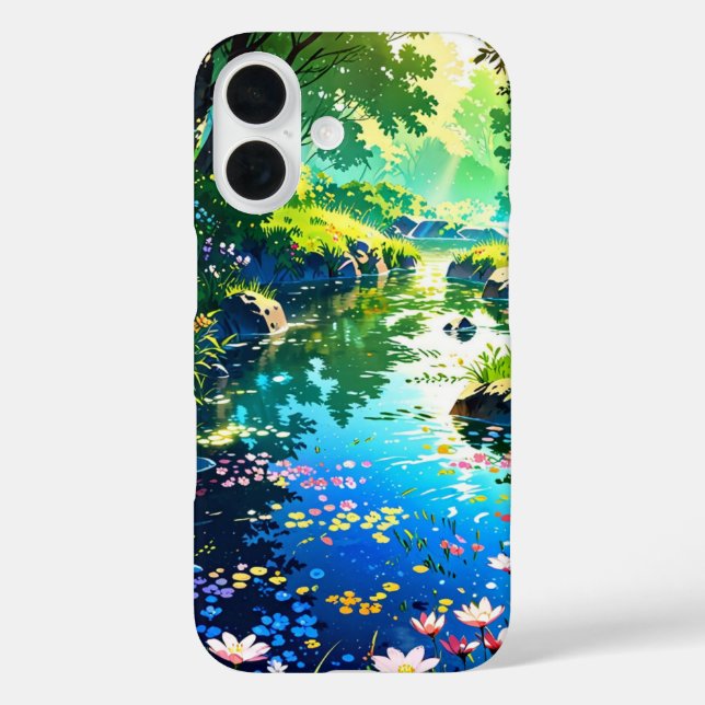 Versteckter Spring Pond - Anime Landschaft Case-Mate iPhone Hülle (Rückseite)