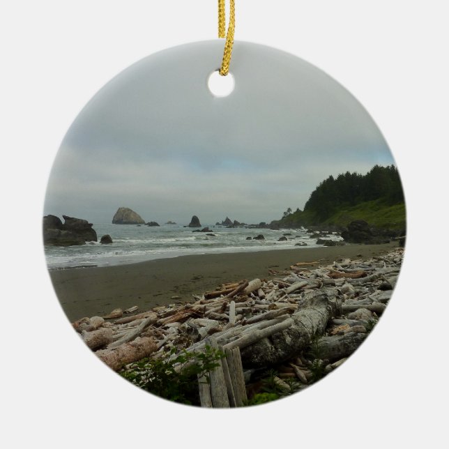 Versteckter Strand I im Redwood National Park Keramikornament (Vorne)