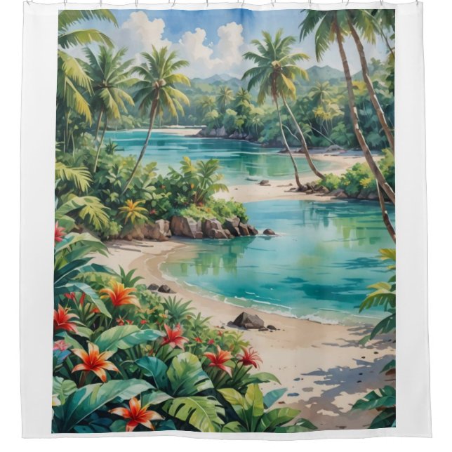 Versteckter Tauchplatz Duschvorhang (Vorderseite)