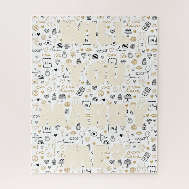 Versteckter Vorschlag Verlobung Jigsaw Puzzle (Vertikal)