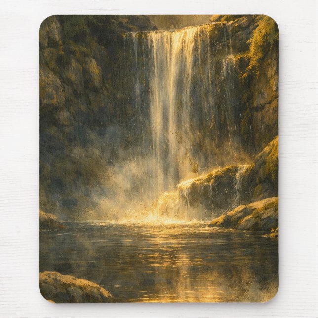 Versteckter Waldwasserfall – Mauspad (Vorne)