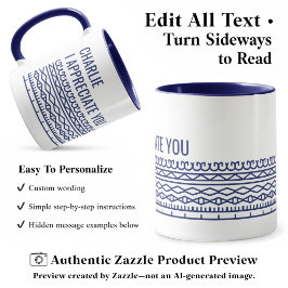Verstecktes Nachrichtenmuster, Personalisiertes Ab Tasse