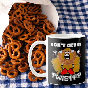 Versteh es nicht mit geflecktem grauen Bretzel Kaffeetasse