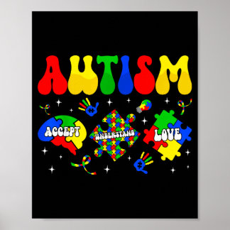 Verstehe akzeptiere liebe Autismus-Bewusstseinstag Poster
