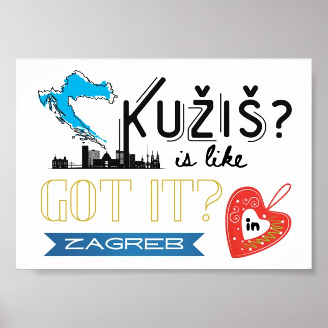 Verstehst du? Zagreb Kroatien  Poster (Vorne)