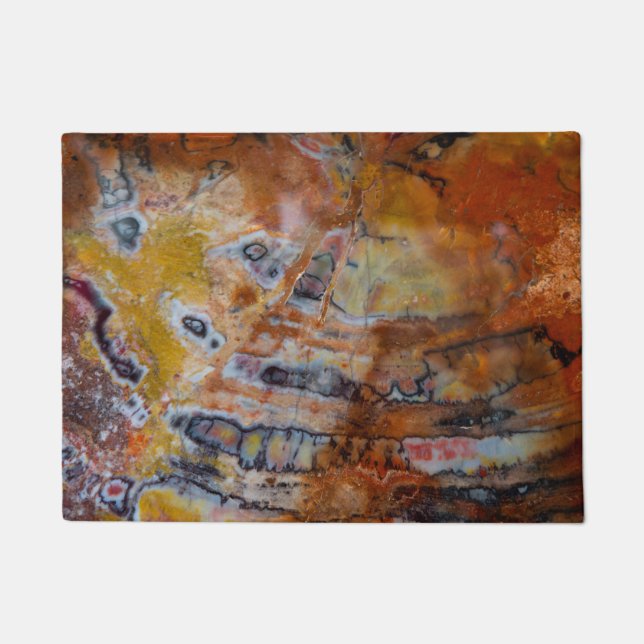 Versteinerte Holzbraun Fußmatte (Vorderseite)