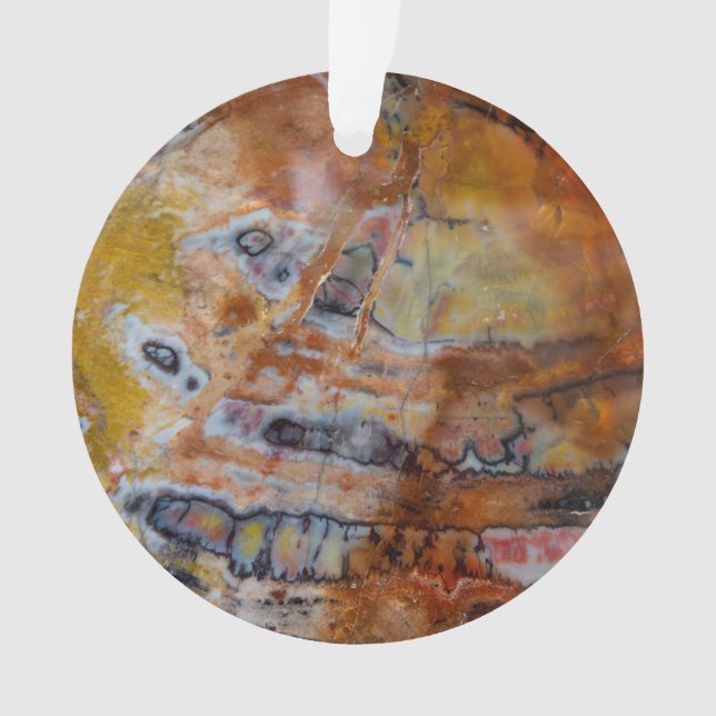 Versteinerte Holzbraun Ornament (Vorderseite)