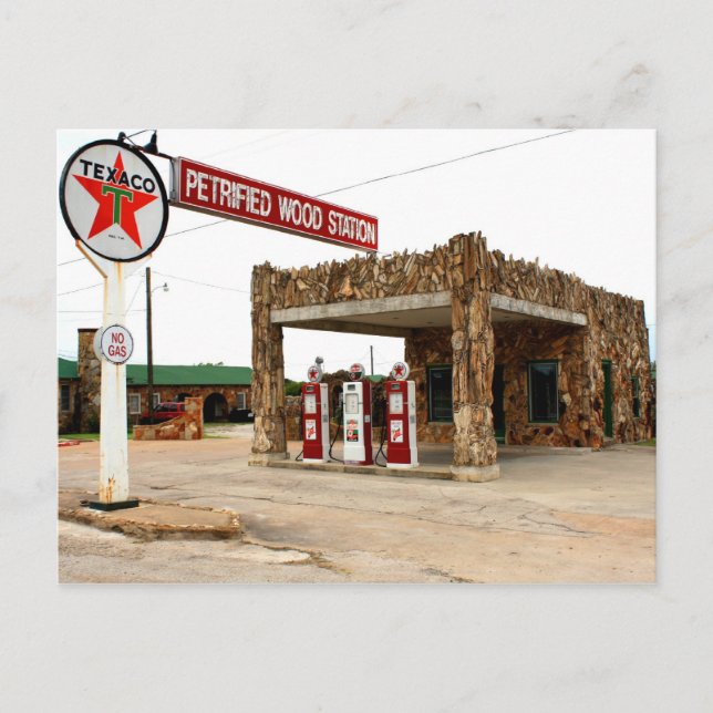 Versteinerte Holzstation, Decatur, Texas Post Card Postkarte (Vorderseite)