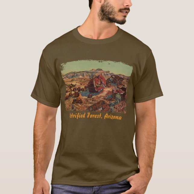 Versteinerte Wälder bemalt Männer Shirt (Vorderseite)
