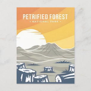 Versteinerten Wald Nationalpark Arizona Vintage Postkarte