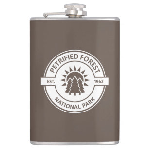 Versteinerter Forest National Park Sun Trees Flachmann