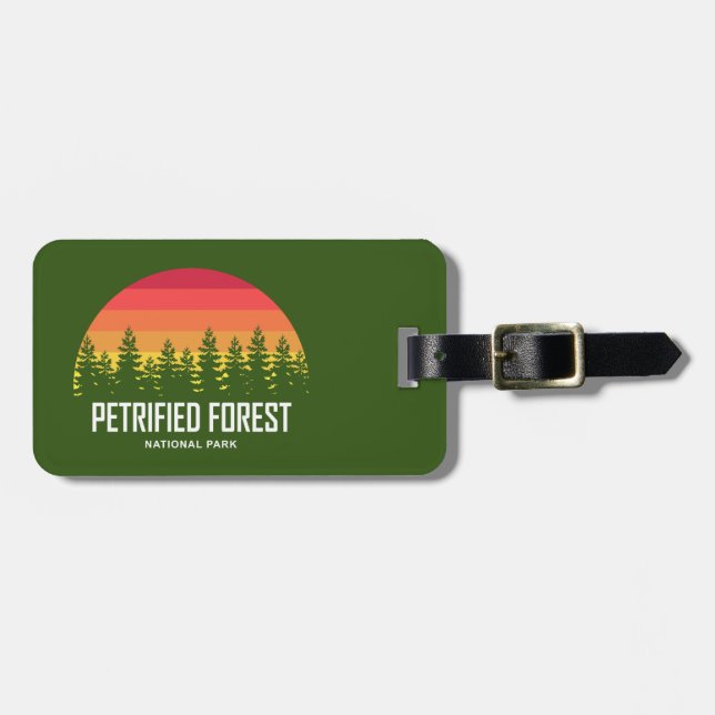 Versteinerter Wald-Nationalpark Gepäckanhänger (Vorderseite horizontal)