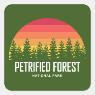 Versteinerter Wald-Nationalpark Quadratischer Aufkleber