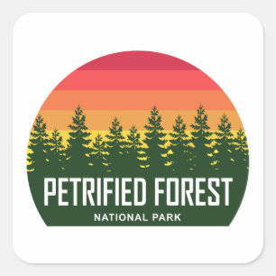 Versteinerter Wald-Nationalpark Quadratischer Aufkleber