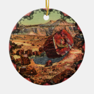 Versteinerter Wald Vintage Arizona Weihnachtsschmu Keramikornament