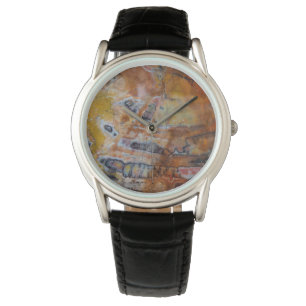 Versteinertes Holz Braun Armbanduhr