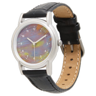 Versteinertes Holz Nahaufnahme Armbanduhr